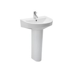 Lavabo URB.Y 60 avec percement + colonne URB.Y - Blanc - Sanindusa