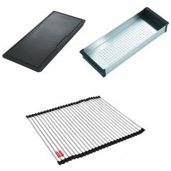 Set accessoires cuves Planar Inox : Rollmat + panier égouttoir  + planche - Franke