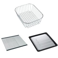 Set accessoires cuves Sirius Tectonite : Rollmat + égouttoir mobile + panier fil à vaisselle - Franke