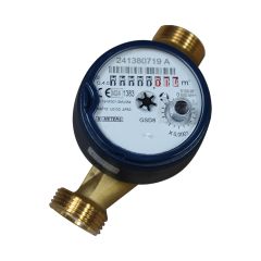 Compteur divisionnaire eau froide pré-équipé télérelevage - Écartement 130 mm -  1" (26/34) - Sferaco