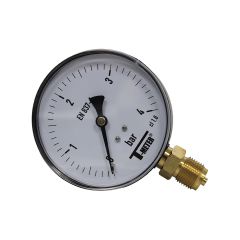Manomètre ABS à cadran sec RADIAL Mâle 1/2" (15/21) - Ø100 - 0 à 4 bar - Sferaco