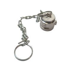 Raccord symétrique aluminium bouchon à verrou avec chaînette, DN20 - SFERACO