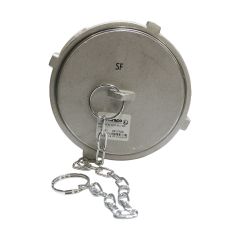 Raccord symétrique aluminium bouchon à verrou avec chaînette, DN100 - SFERACO