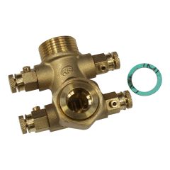 Clapet antipollution équerre NF ACS femelle mâle 3/4" (20/27) avec purges imperdables 1/4" (8/13) - Longueur 61 mm - Sferaco