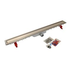 Caniveau de douche Docia Nicoll faible hauteur avec grille - 50x990 mm