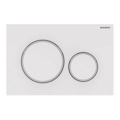 Plaque de déclenchement blanc et blanc mat Sigma20 pour rinçage double touche - Geberit