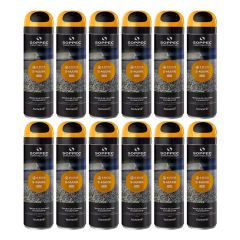 Lot de 12 Bombes à tracer chantiers TP Fluo S MARK - Orange 500ml