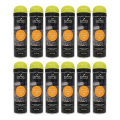 Lot de 12 Bombes à tracer chantiers TP Fluo S MARK - Jaune 500ml