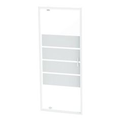 Paroi porte pivotante ERIS 2 - profilés blancs - L 80 x H 190 cm - ONDEE By Ayor
