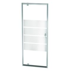 Paroi porte pivotante ERIS 2  - profilés chromés - L 80 x H 190 cm - ONDEE By Ayor 