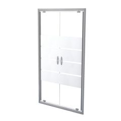 Paroi porte battantes ERIS 2 - profilés chromés - L 90 x H 190 cm - ONDEE By Ayor