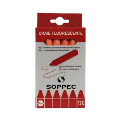 Boîte de 12 craies de marquage Fluorescente - ROUGE