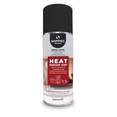 Bombe peinture haute température noir mat - 400ml