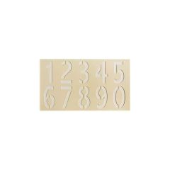 Pochoir de marquage au sol réutilisable semi rigide (PVC 1mm) - Chiffre 0 à 9 - 21x12cm