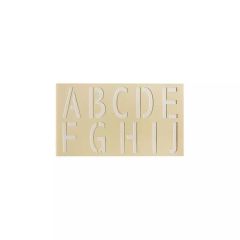 Pochoir de marquage au sol réutilisable semi rigide (PVC 1mm) - Alphabet A à J - 21x14cm