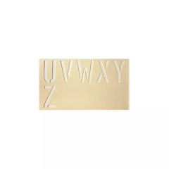 Pochoir de marquage au sol réutilisable semi rigide (PVC 1mm) - Alphabet U à Z - 21x14 cm