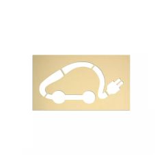 Pochoir de marquage au sol réutilisable semi rigide (PVC 1mm) - Voiture électrique 60x120cm