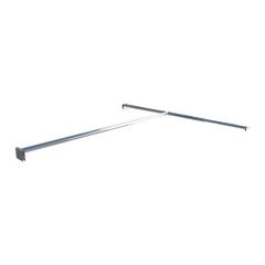 Barre de retour murale chromée pour paroi, longueur 90cm à associer avec barre 800053 - Elmer