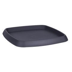 Soucoupe carrée CHORUS Gris anthracite 31 cm, pour pot 35 cm - EDA
