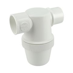 Siphon de parcours blanc PVC-C à coller - entrée horizontale Ø32