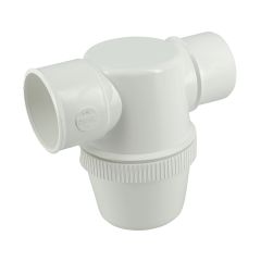Siphon de parcours blanc PVC-C à coller - entrée horizontale Ø50