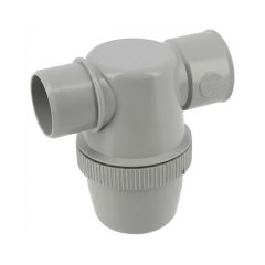 Siphon de parcours gris PVC-C à coller - entrée horizontale Ø40