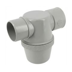 Siphon de parcours gris PVC-C à coller - entrée horizontale Ø50