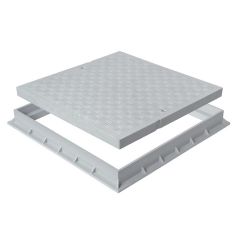 Tampon de sol PVC léger avec cadre anti-choc- GRIS - FIRST-PLAST