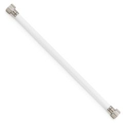 Flexible sanitaire Blanc POLYMÈRE Øintér.8mm - Femelle 3/8" - Femelle 3/8" Acier brossé - 500mm - TAQ PREMIUM - Tucai