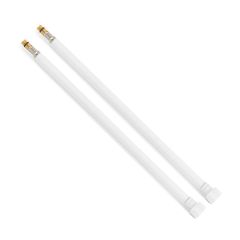 2 Flexibles sanitaires BLANC POLYMÈRE Øintér.8mm - Femelle 1/2" BLANC MAT - Mâle M10x1 - 500mm - TAQ PREMIUM