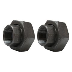 Lot de 2 raccords union en fonte pour circulateur G1"1/2" (40/49) - sortie Femelle 1" (26/34) - Thermador