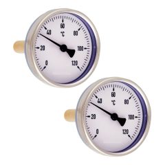 Kit de 2 thermomètres 0 - 120° C pour MODULFIT entraxe 90 mm - Thermador