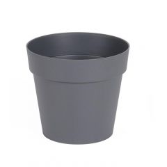Pot de fleur Toscane Ø15 x 13,6 cm rond - 1,6 litres - gris anthracite - EDA