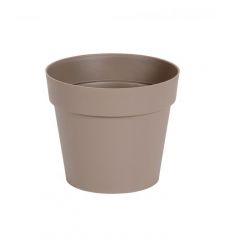 Pot de fleur Toscane Ø13 x 11,7 cm rond - 1,1 litres - taupe - EDA