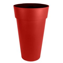 Vase haut Toscane POP Ø48x80cm rond 90L - Rouge Rubis