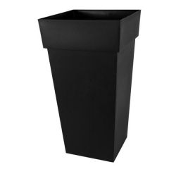Pot de fleur Toscane XXL 43,3x43,3x80cm carré 98L - Gris anthracite