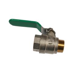 Vanne à sphère NF PN25 Passage Intégral ACS Poignée Verte M/F 3/4" (20/27) SOMATHERM