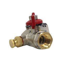Vanne à sphère PN30 SENA Ni Free ACS Manette Papillon rouge Femelle/Femelle 1/2" (15/21) à purge - Arco