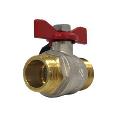 Vanne à sphère PN30 SENA ACS Manette Papillon rouge Mâle/Mâle 1" (26/34) - Arco