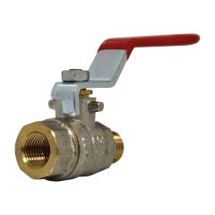 Vanne à sphère PN30 Passage Intégral ACS Poignée rouge Mâle Femelle 1/4" (8/13) - Sferaco