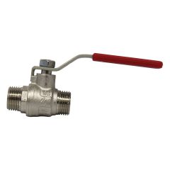 Vanne à sphère PN25 NILE VA25 ACS 1/2" (15/21) Mâle Mâle - Poignée plate rouge - Arco