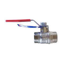 Vanne à sphère PN25 NILE ACS 1" (26/34) Mâle Mâle - Poignée plate rouge - Arco