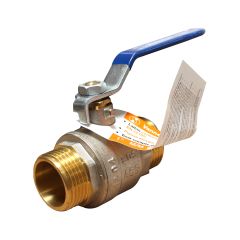 Vanne à sphère PN30 Passage Integral ACS Poignée bleue M/M 1"(26x34) SFERACO