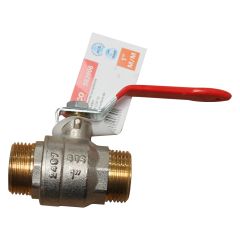 Vanne à sphère PN30 Passage Intégral ACS Poignée rouge M/M 1"(26x34) SFERACO