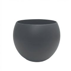 Coupe LUNE avec soucoupe clipsée - Dim. 24 x 24 x 18 cm - Volume 6,5 L - Gris anthracite - EDA