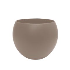Coupe LUNE avec soucoupe clipsée - Dim. 24 x 24 x 18 cm - Volume 6,5 L - Taupe - EDA
