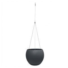 Suspension LUNE avec soucoupe clipsée et câble - Dim. 24 x 24 x 18 cm - Volume 6,5 L - Gris anthracite - EDA