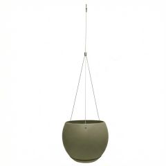 Suspension LUNE avec soucoupe clipsée et câble - Dim. 24 x 24 x 18 cm - Volume 6,5 L - Kaki - EDA