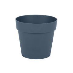 Pot de fleur Toscane Ø13 x 11,7 cm rond - 1,1 Litres - Bleu Jean - EDA