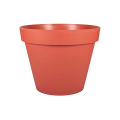Pot de fleur Toscane Ø40 x 32 cm rond - 23 litres - Orange Terre Battue - EDA